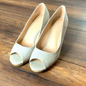 Kelly and Katie peep toe wedge